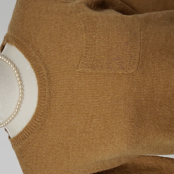 Zara Sweater Light Brown Acrylic/Poly/Wool Blend 36 L Hip Length NWT New - Picture 3 of 10